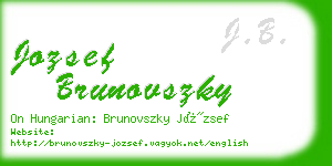 jozsef brunovszky business card